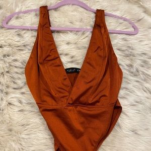 Urban Outfitters Orange Bodysuit